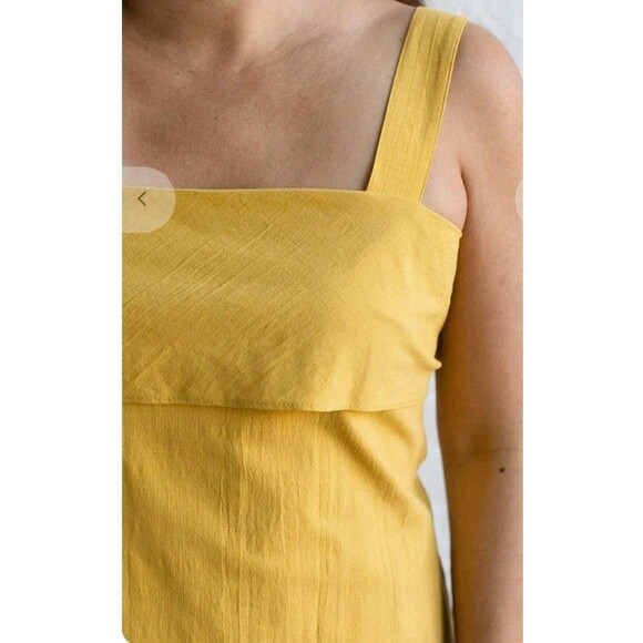 Pinch Golden Yellow Midi Dress Tie Back NWT Large - Picture 5 of 14